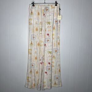 Suite 2939 Women’s Postcard Coastal Pull On Pants Size Small NWT